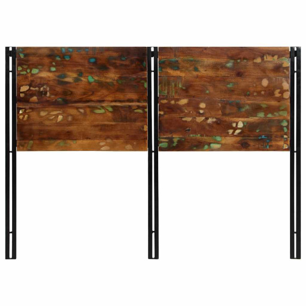 Cabecero 140 cm Madera Maciza Reciclada y Hierro M 4