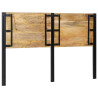 Cabecero 160 cm Madera Maciza Mango y Hierro 5