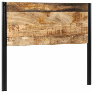 Cabecero 120 cm Madera Maciza Mango y Hierro H