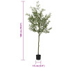 Árbol de olivo artificial con 700 hojas verde 180 cm 5