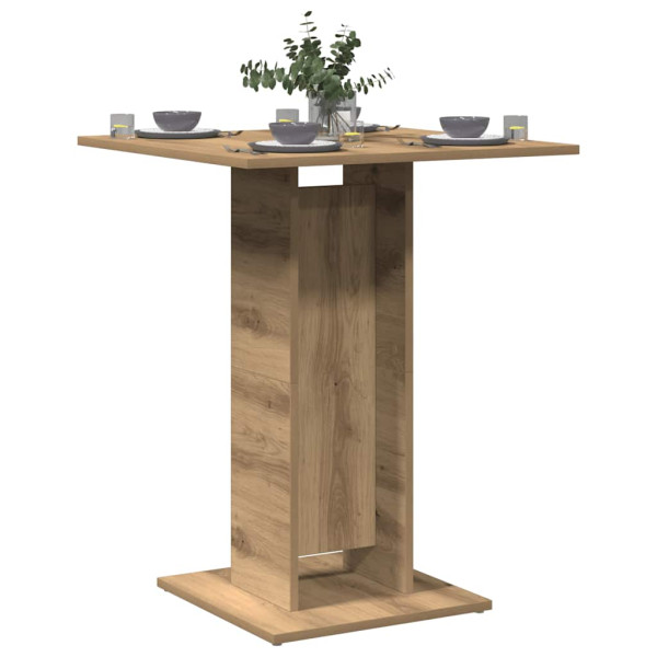 Mesa de bistró madera de ingeniería roble artisan 60x60x75 cm M 3
