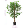 Planta Ficus Artificial 788 Hojas 120 cm Verde 5