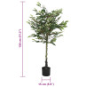 Árbol ficus artificial 480 hojas verde 130 cm 5