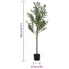 Árbol de olivo artificial con 450 hojas verde 120 cm 5