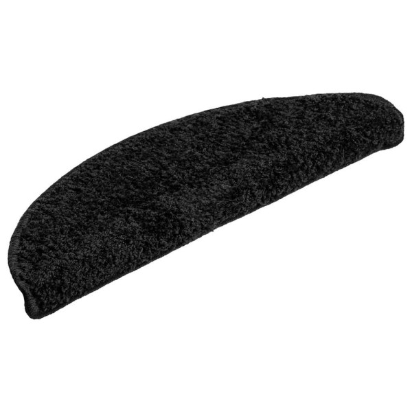 Alfombrilla escalera 30 uds. negro 56x17x3 cm M 2