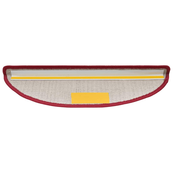 Alfombrilla escalera 30 uds rojo burdeos 56x17x3 cm M 4