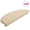 Tapetes de escada 30 pcs 65x21x4 cm creme 1
