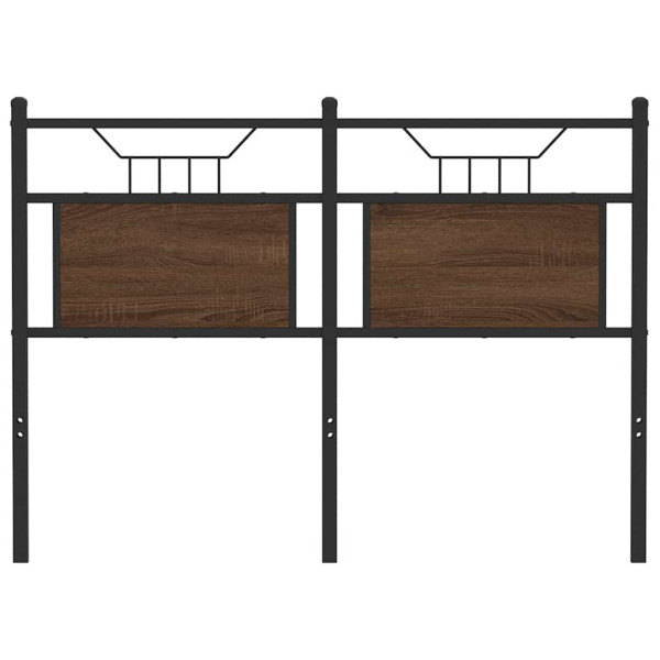 Cabeceira de cama 120cm derivados madeira/aço carvalho castanho M 4