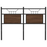 Cabeceira de cama 120cm derivados madeira/aço carvalho castanho 4