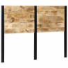 Cabecero 140 cm Madera Maciza Mango y Hierro 3