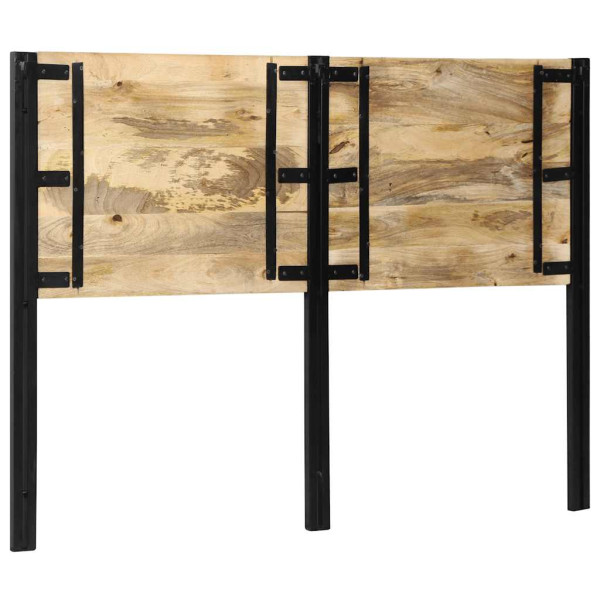 Cabecero 140 cm Madera Maciza Mango y Hierro M 5