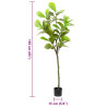 Árbol ficus artificial 48 hojas verde 165 cm 5