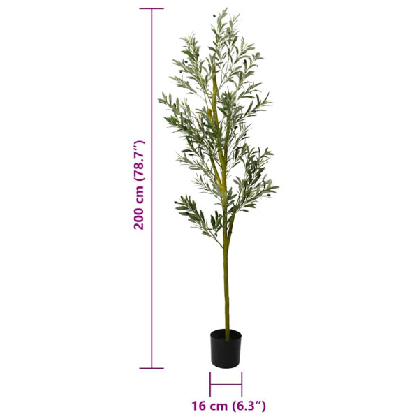Oliveira artificial 800 folhas 200 cm verde M 5