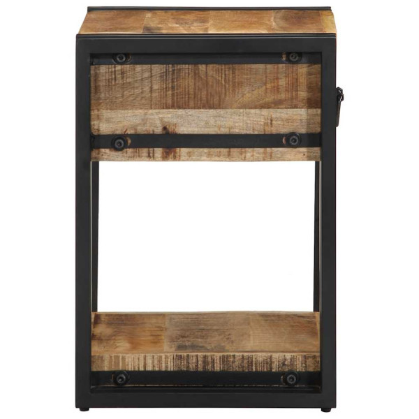 Mesita de noche madera maciza de mango 40x35x50 cm M 4