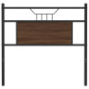 Cabeceira de cama 75 cm derivados madeira/aço carvalho castanho 4