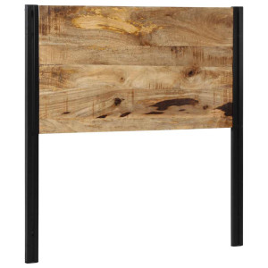 Cabecero 100 cm Madera Maciza Mango y Hierro H