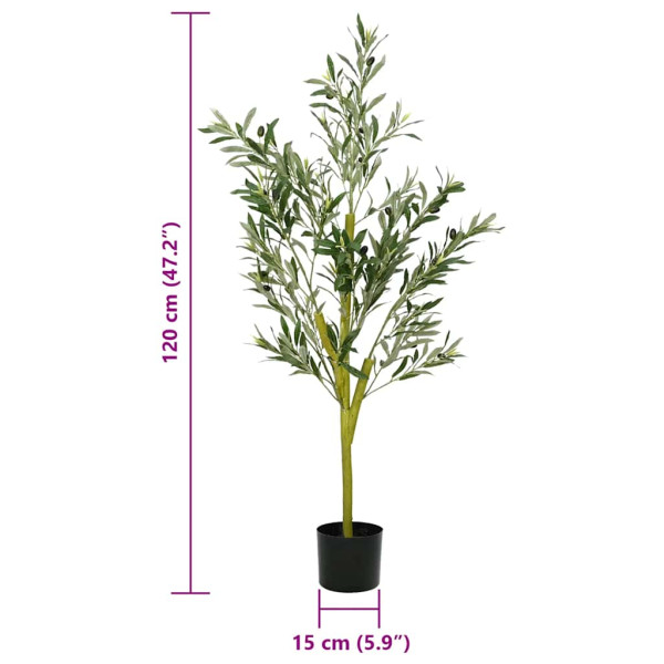 Oliveira artificial 450 folhas 120 cm verde M 5