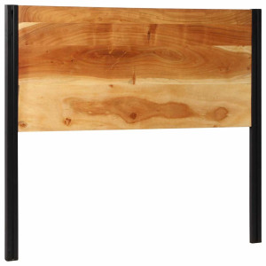 Cabecero 120 cm Madera Maciza Acacia y Hierro H