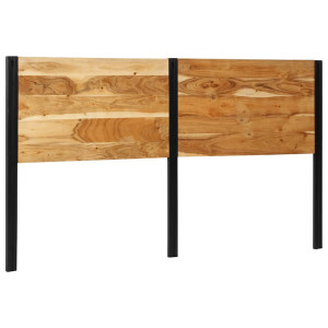 Cabecero 180 cm Madera Maciza Acacia y Hierro H