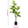 Árbol ficus artificial 30 hojas verde 125 cm 5