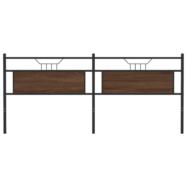 Cabeceira de cama 193cm derivados madeira/aço carvalho castanho M 4