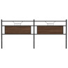 Cabeceira de cama 193cm derivados madeira/aço carvalho castanho 4