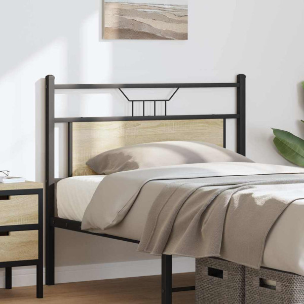 Cabeceira de cama 107 cm derivados madeira/aço carvalho sonoma M 3