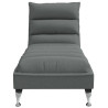 Chaise lounge de massagem com almofadões tecido cinzento-escuro 4