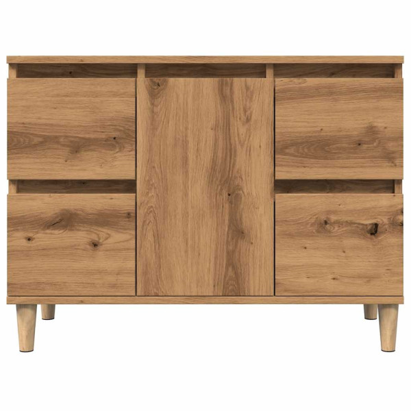 Mueble de lavabo madera ingeniería roble artisan 80x33x60 cm M 4