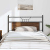 Cabeceira de cama 100cm derivados madeira/aço carvalho castanho 1