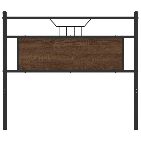 Cabeceira de cama 100cm derivados madeira/aço carvalho castanho M 4