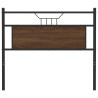 Cabeceira de cama 100cm derivados madeira/aço carvalho castanho 4