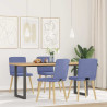 Sillas de comedor 4 uds tela azul jeans 1