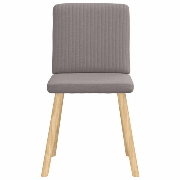 Sillas de comedor 6 unidades de tela gris taupe M 4