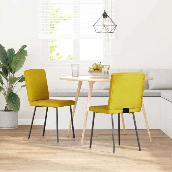 Sillas de comedor 2 unidades terciopelo amarillo D