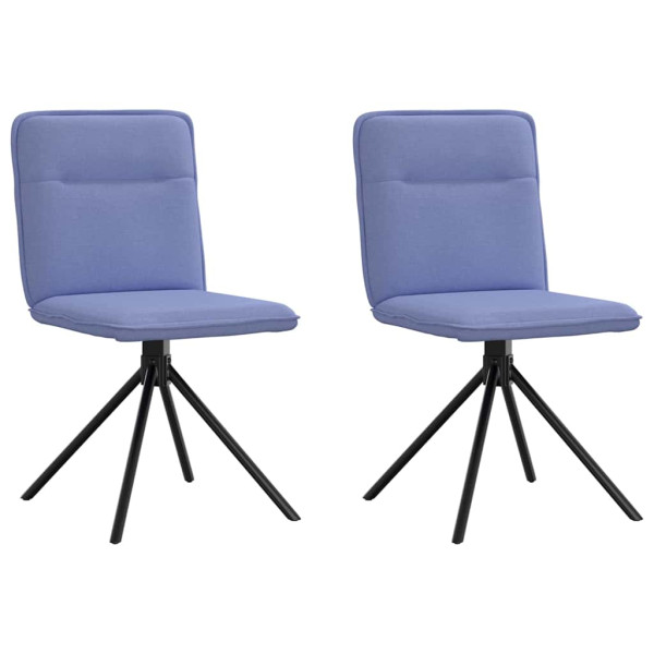 Sillas de comedor 2 uds tela azul jeans D