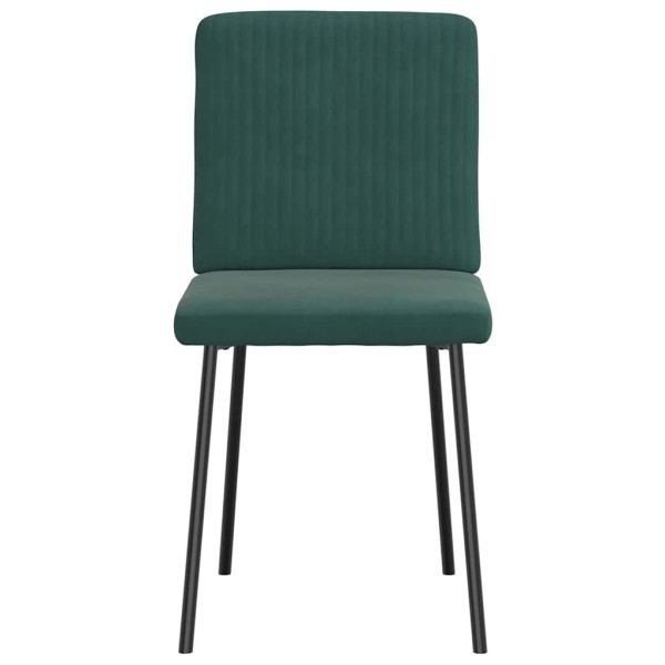 Sillas de comedor 6 unidades terciopelo verde oscuro M 4