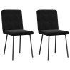 Cadeiras de jantar 2 pcs veludo preto 2