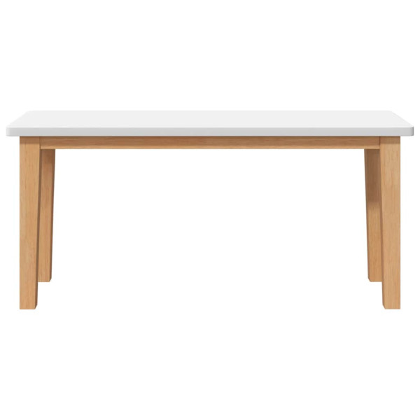Banco 90 cm madera maciza caucho blanco M 4