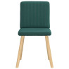Cadeiras de jantar 4 pcs tecido verde escuro 4