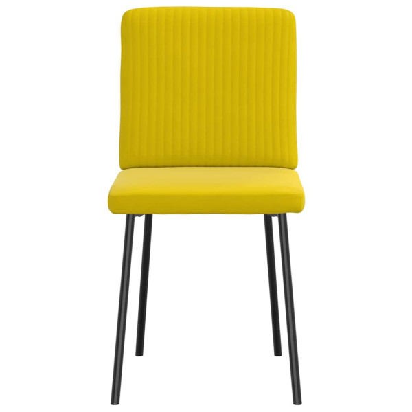 Sillas de comedor 4 unidades terciopelo amarillo M 3