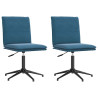 Sillas de comedor 2 unidades terciopelo azul 2