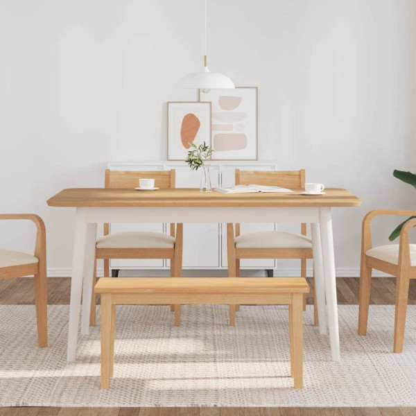 Banco 90 cm Madera Maciza Caucho M 3