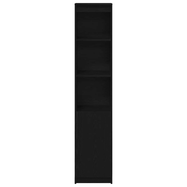 Aparador alto roble negro 37.5x35x180 cm madera de ingeniería M 5