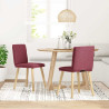 Sillas de comedor 2 unidades tela rojo tinto 2