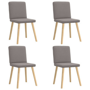 Sillas de comedor 4 unidades tela taupe H