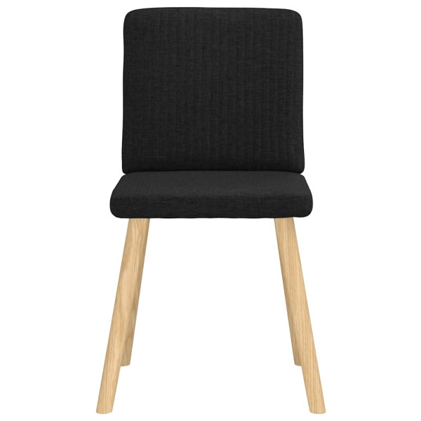 Cadeiras de jantar 4 pcs tecido preto M 4