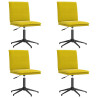 Cadeiras de jantar 4 pcs veludo amarelo 2
