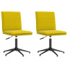 Cadeiras de jantar 2 pcs veludo amarelo 2