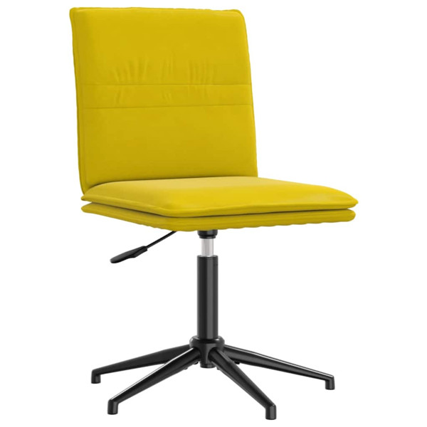 Cadeiras de jantar 2 pcs veludo amarelo M 3